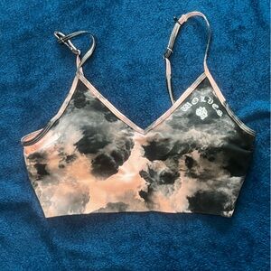 Darcsport choppper V2 everson seamless sports bra in cherry blossom ghost clouds